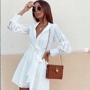 ZARA Embroidered Mini Dress